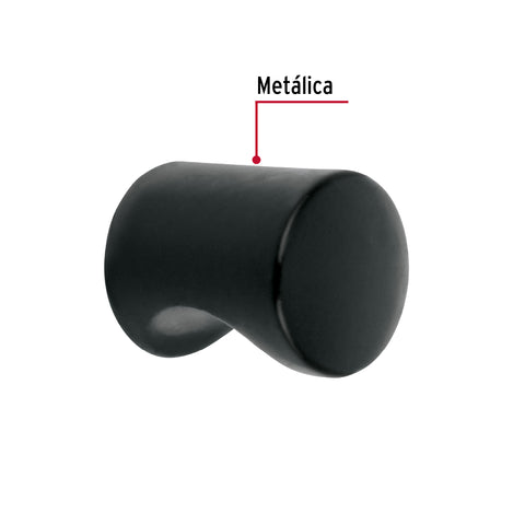 Perilla estilo 'Cilindro' acabado negro, HERMEX | PER-036 | 45649