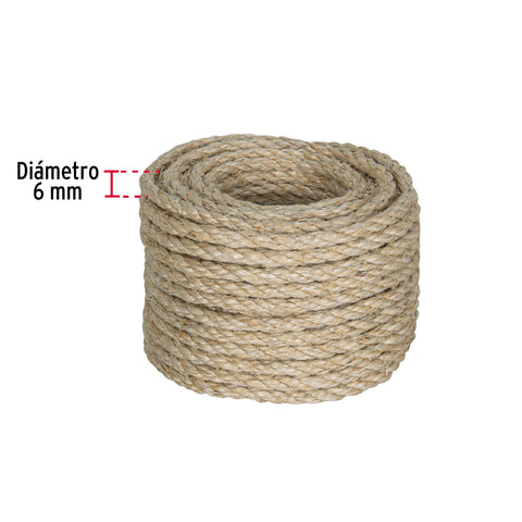Piola de Sisal de 6 mm x 15 m natural, FIERO | PIO-615S | 45655
