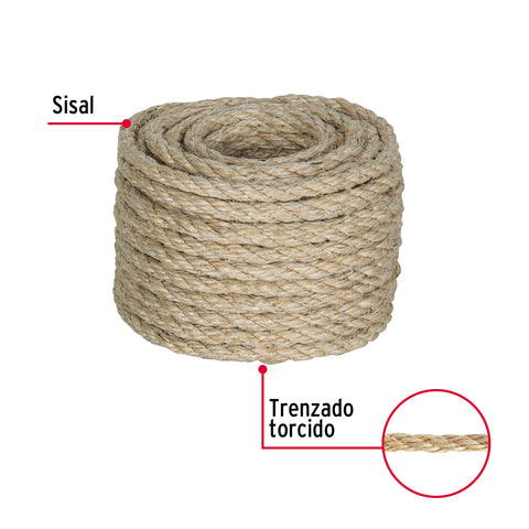 Piola de Sisal de 8 mm x 15 m natural, FIERO | PIO-815S | 45657