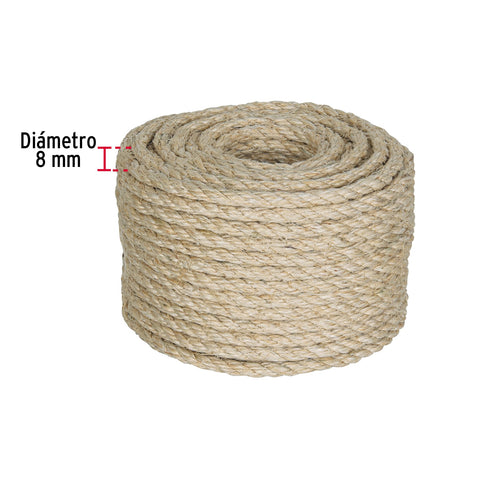 Piola de Sisal de 8 mm x 30 m natural, FIERO | PIO-830S | 45658