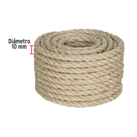 Piola de Sisal de 10 mm x 15 m natural, FIERO | PIO-1015S | 45659