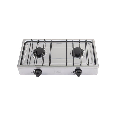 Parrilla de gas de sobreponer,2 quemadores, inox, FOSET AERO | PAGA-2XA | 45666
