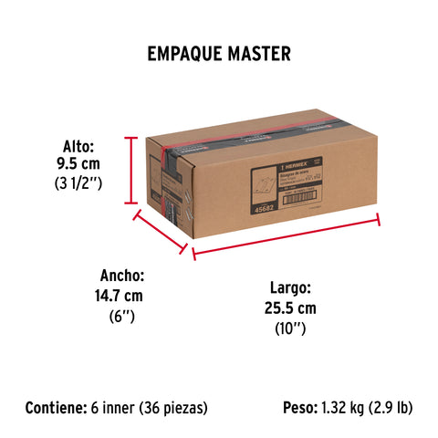 Bolsa con 2 bisagras rectangulares 1-1/2', acero pulido | BR-150B | 45682
