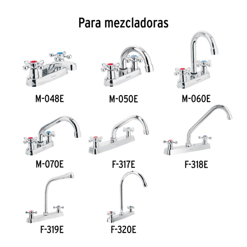 Juego de manerales de cruceta p/lav-fregadero, cromo, BASIC | MM-800 | 45711