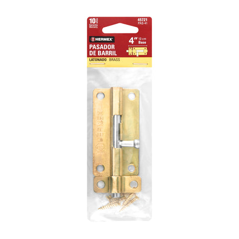 Pasador de barril de acero latón 4', HERMEX | PAS-41 | 45721