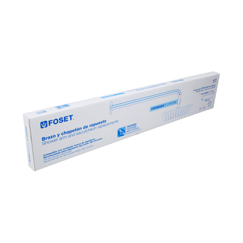 Brazo y chapetón para regadera, 50 cm, cromado, RIVIERA | BCH-750 | 45777