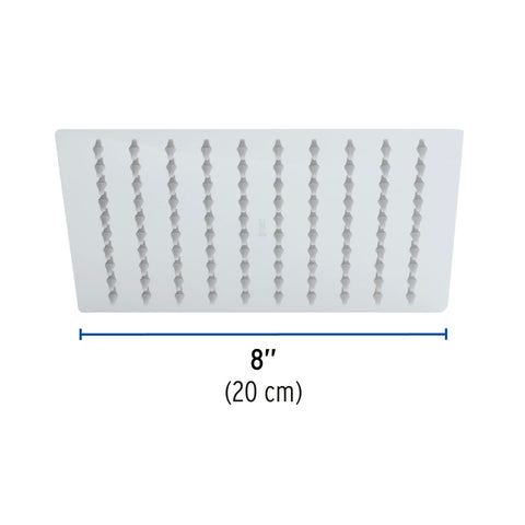 Regadera plato cuadrado 8' sin brazo, cromo, FOSET RIVIERA | R-308S | 45779