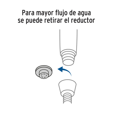 Regadera de teléfono con soporte, cromo, FOSET RIVIERA | R-013 | 45785