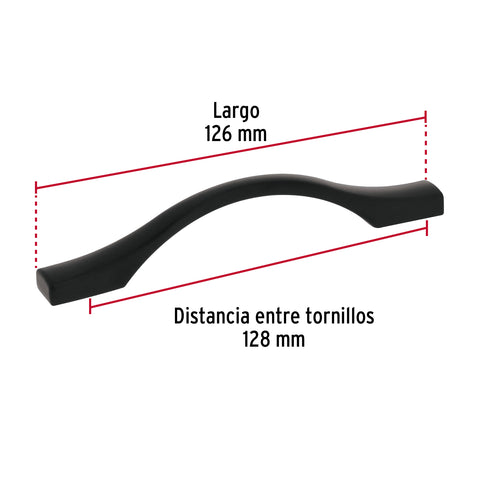 Jaladera de 96mm, línea Segovia, negro, HERMEX | JAL-1561 | 45803