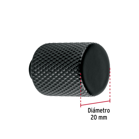 Perilla metálica estilo 'Cádiz', negro, HERMEX | PER-166 | 45824