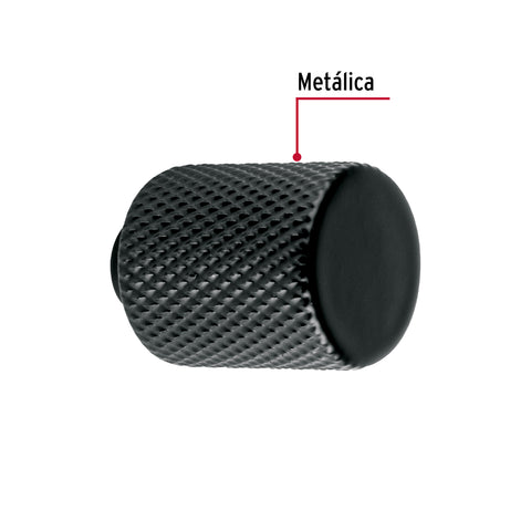 Perilla metálica estilo 'Cádiz', negro, HERMEX | PER-166 | 45824