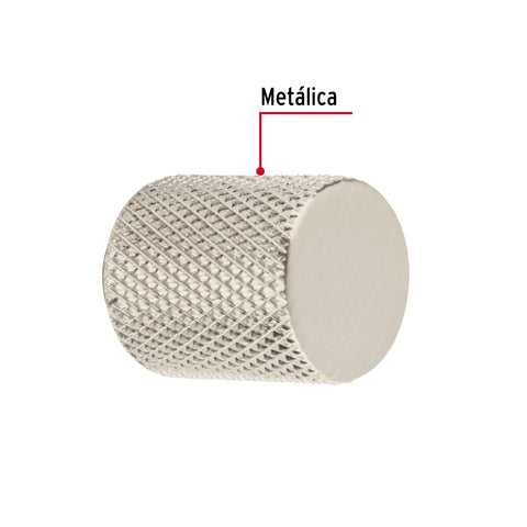 Perilla metálica estilo 'Cádiz', niquel satinado, HERMEX | PER-161 | 45825