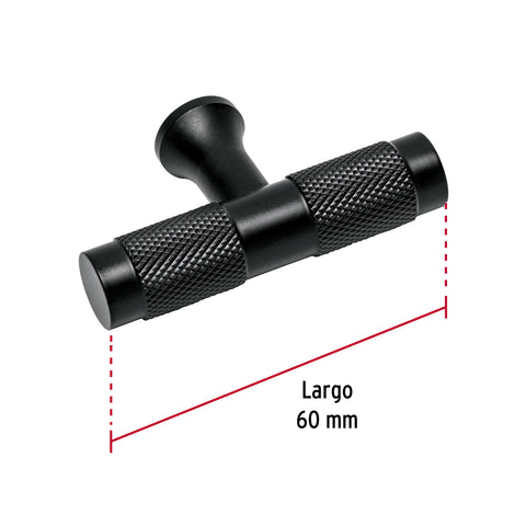 Perilla metálica estilo 'Segovia', negro, HERMEX | PER-136 | 45830