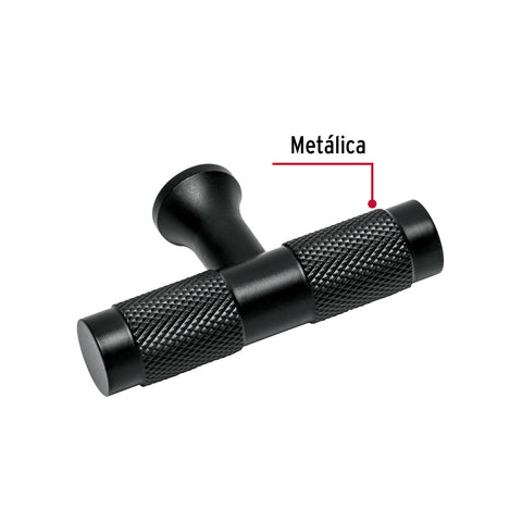 Perilla metálica estilo 'Segovia', negro, HERMEX | PER-136 | 45830
