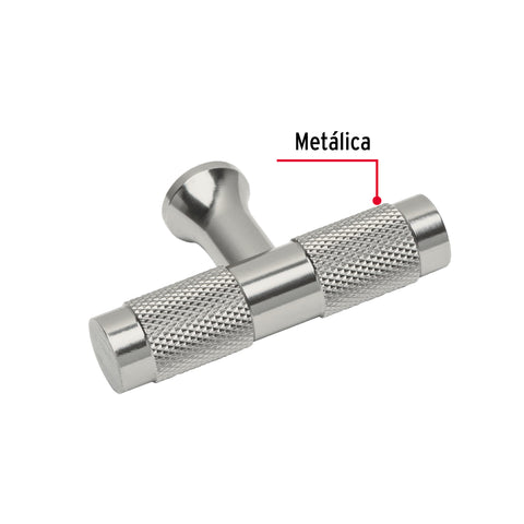 Perilla metálica estilo ' Segovia', niquel satinado, HERMEX | PER-131 | 45831