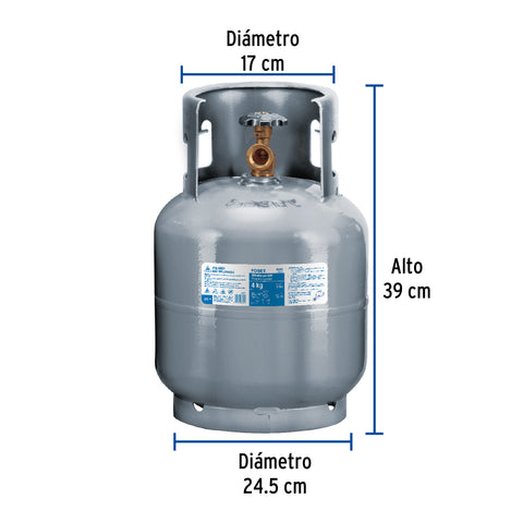 Cilindro portátil para gas LP, 4kg (9lb) FOSET | CILG-4 | 45888