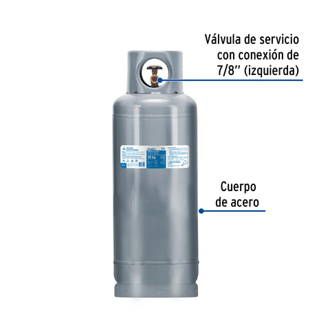 Cilindro portátil para gas LP, 20kg (44lb) FOSET | CILG-20 | 45890