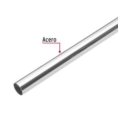 Tubo redondo para clóset, 2.4 m, acero cromado, HERMEX | TR-524 | 45892