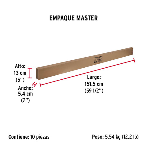 Tubo redondo para clóset,1.5 m, acero cromado, HERMEX | TR-515 | 45894