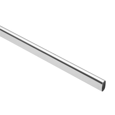 Tubo ovalado para clóset, 2.4 m, acero cromado, HERMEX | TO-524 | 45897