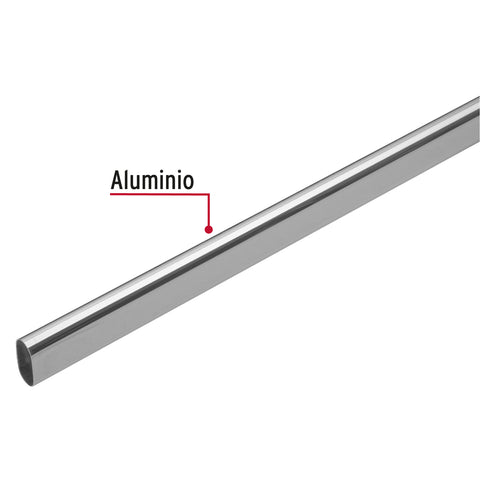 Tubo ovalado para clóset, 3 m, aluminio, HERMEX | TO-630 | 45900