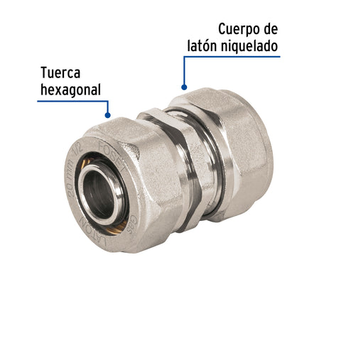 Cople de compresión para PEALPE, 1/2', FOSET | PPG-12CM | 45913