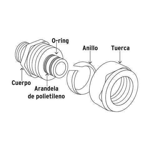 Cople de compresión para PEALPE, 3/4', FOSET | PPG-34CM | 45914