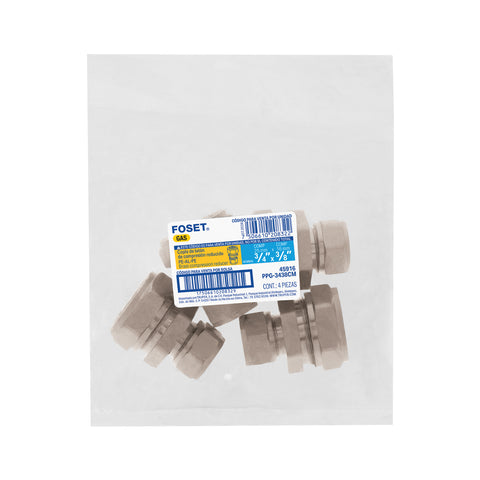 Cople de compresión reducido para PEALPE, 3/4' x 3/8', FOSET | PPG-3438CM | 45916