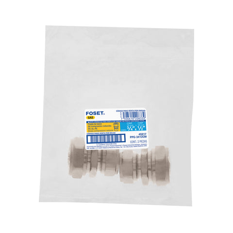 Cople de compresión reducido para PEALPE, 3/4' x 1/2', FOSET | PPG-3412CM | 45917