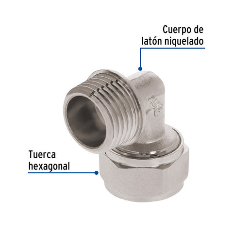 Codo 90° para PEALPE, 3/8', con rosca macho, FOSET | PPG-38M | 45924