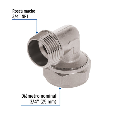 Codo 90° para PEALPE, 3/4', con rosca macho, FOSET | PPG-34M | 45926