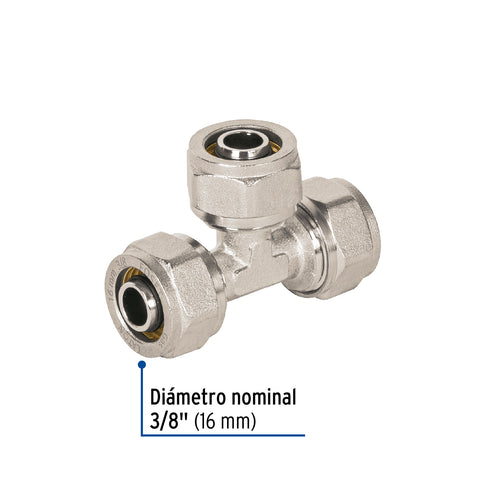 Tee para PEALPE, 3/8', FOSET | PPG-38T | 45927