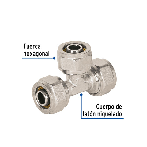 Tee para PEALPE, 3/8', FOSET | PPG-38T | 45927