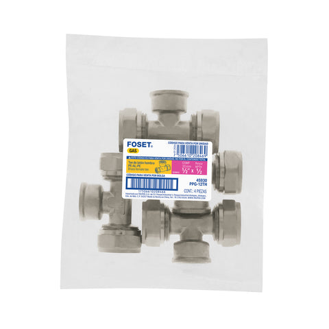 Tee para PEALPE, 1/2', con rosca hembra central, FOSET | PPG-12TH | 45930