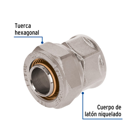 Conector para PEALPE, 3/4', con rosca hembra, FOSET | PPG-34NH | 45934