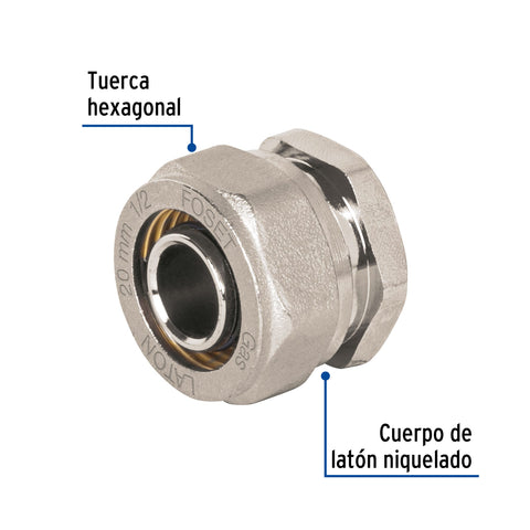 Tapón para PE-AL-PE, 1/2', FOSET | PPG-12TA | 45939