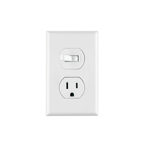 Placa armada interruptor y contacto, línea Standard, blanco | PA-COAP-SB | 45950