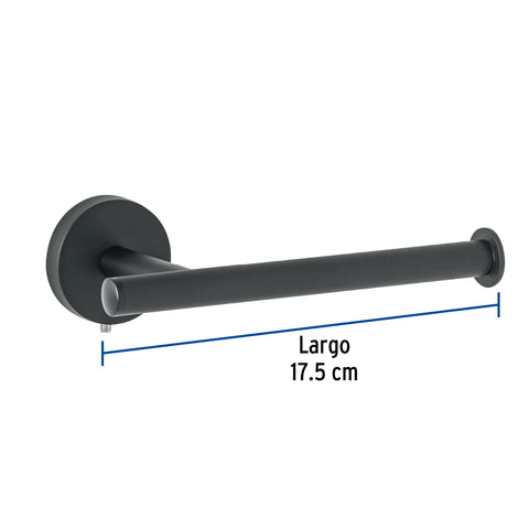 Portarrollo metálico acabado negro, FOSET TÚBIG | TBA-72M | 45960