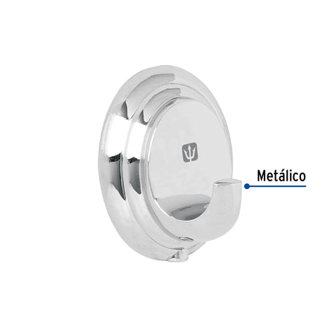Gancho sencillo metálico acabado cromo, FOSET AQUA | AQA-83 | 45984