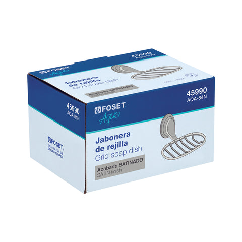 Jabonera metálica satín, FOSET AQUA | AQA-84N | 45990