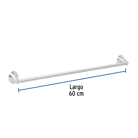 Toallero de barra metálico acabado cromo, FOSET AQUA | AQA-86 | 45992