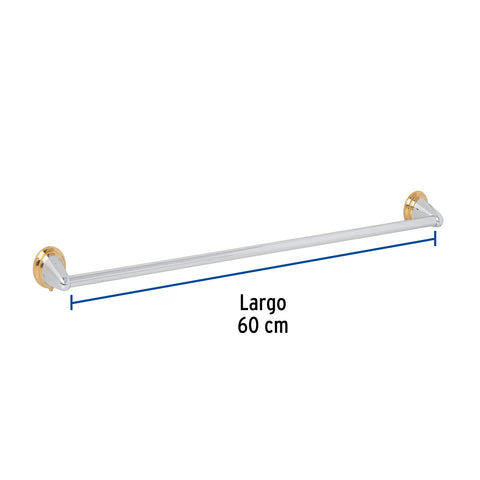 Toallero de barra metálico acabado cromo-oro, FOSET AQUA | AQA-86G | 45993