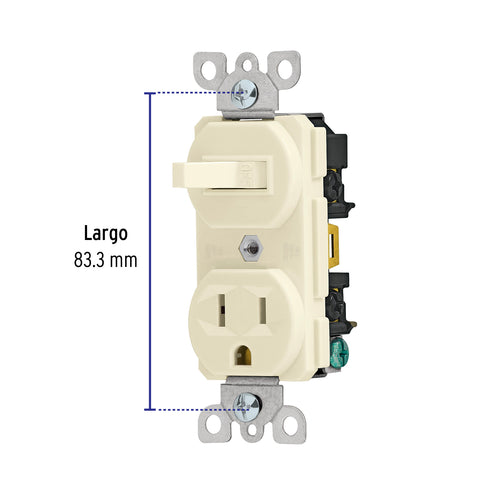 Interruptor de palanca con contacto, Standard, marfil | COAP-S | 46001