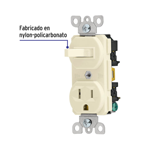 Interruptor de palanca con contacto, Standard, marfil | COAP-S | 46001