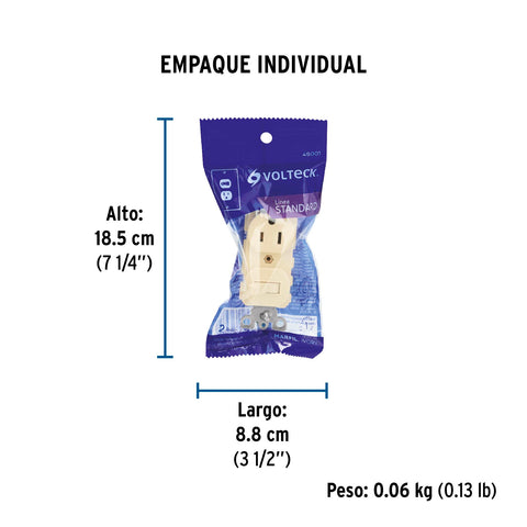 Interruptor de palanca con contacto, Standard, marfil | COAP-S | 46001