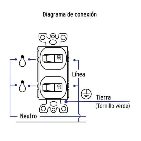 Interruptor dúplex de palanca, Standard, marfil, Volteck | APDO-S | 46002