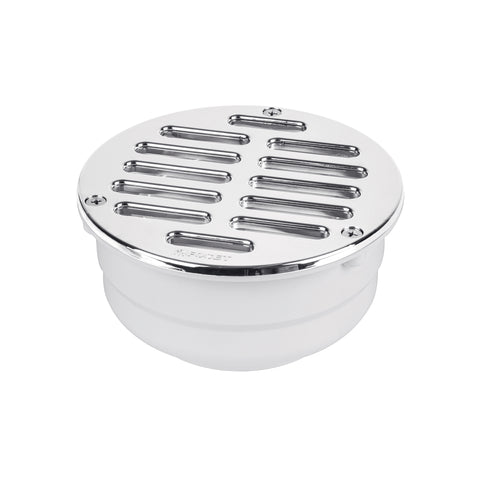 Coladera de ABS con rejilla cromada 5', con tornillos, FOSET | COL-52 | 46023