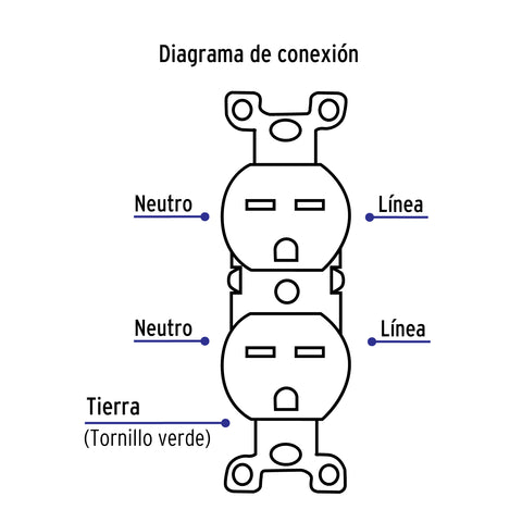 Contacto dúplex, cara de chino, Standard, marfil, Volteck | CODO-CHS | 46104