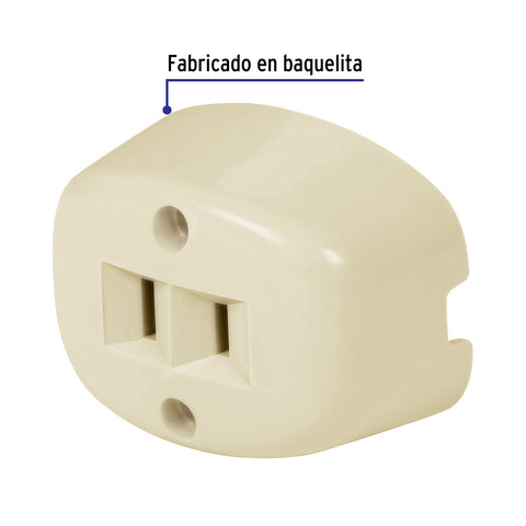 Contacto de sobreponer sencillo sin tierra, Volteck | COSO-S | 46108