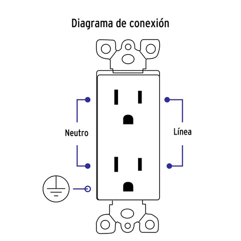 Contacto dúplex, 2 polos + tierra, línea Classic, Volteck | CODO-CL | 46111